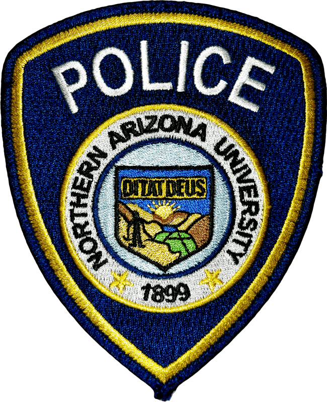 An image of a patch from Northern Arizona University Police