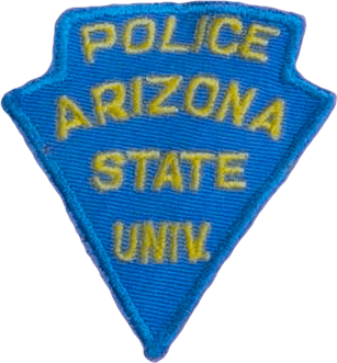 An image of a patch from Arizona State University Police