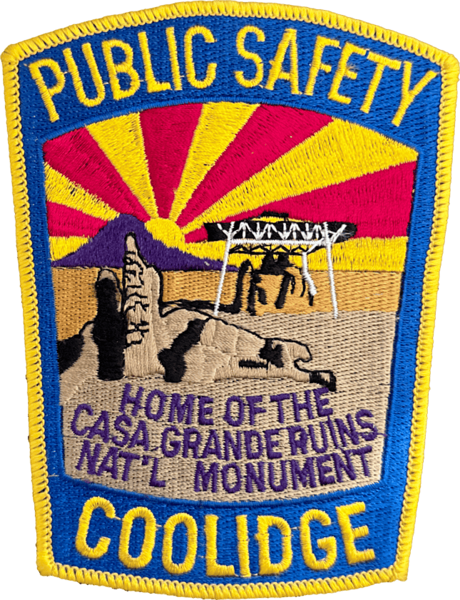 An image of a patch from Coolidge Police