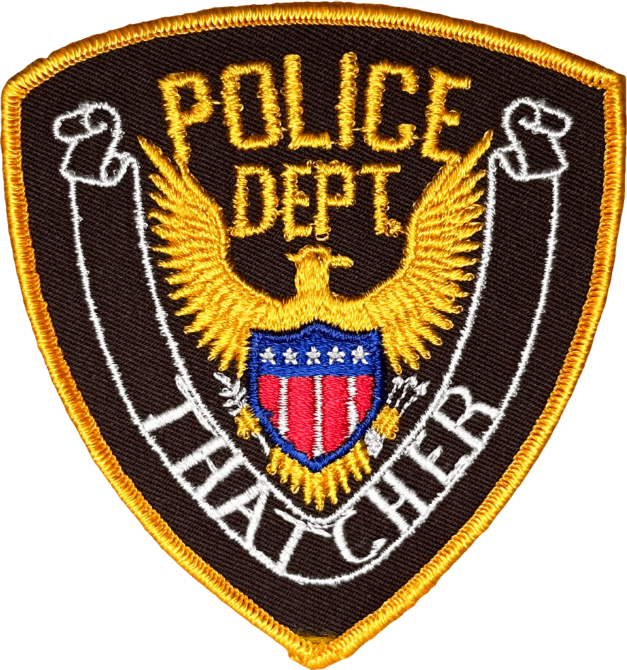 An image of a patch from Thatcher Police