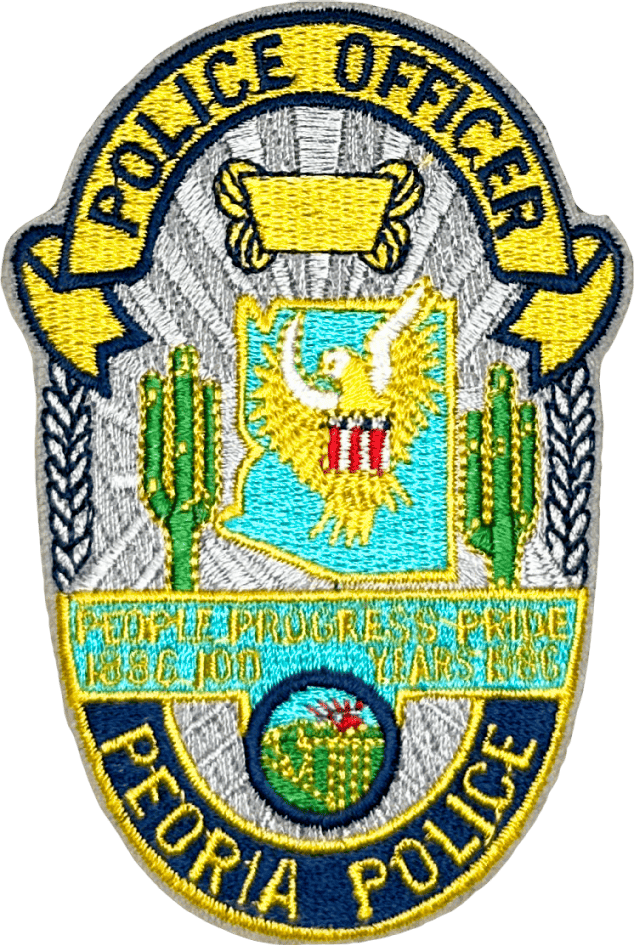 An image of a patch from Peoria Police