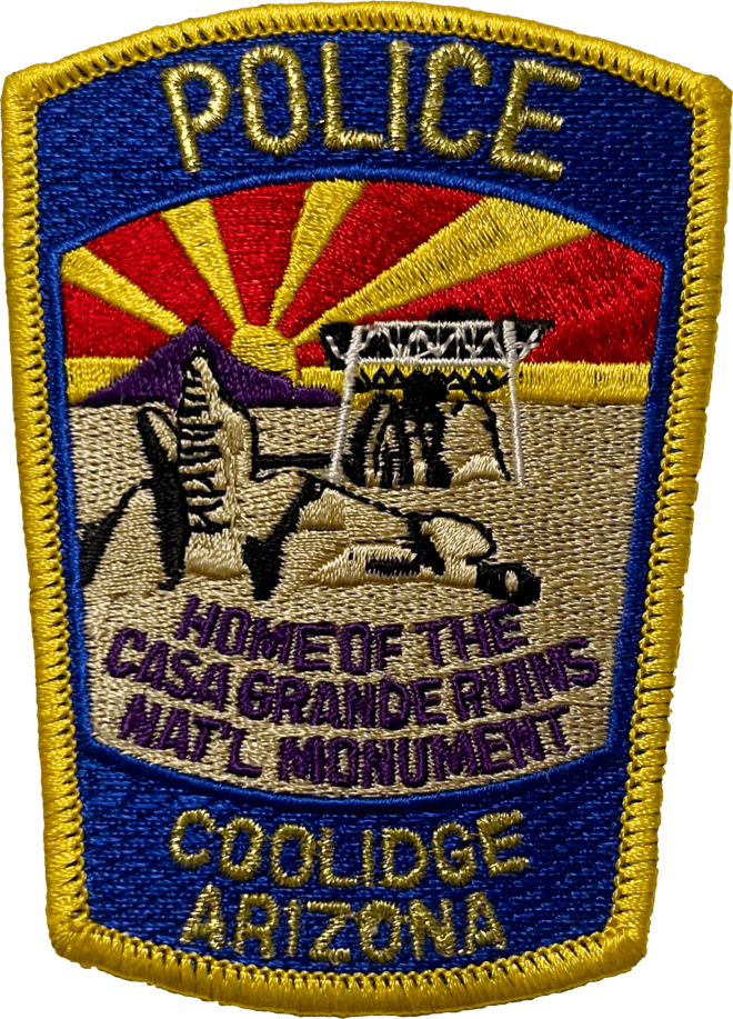 An image of a patch from Coolidge Police