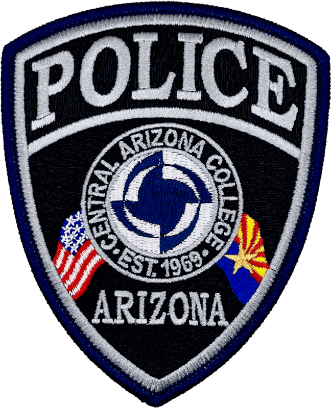 An image of a patch from Central Arizona College Police