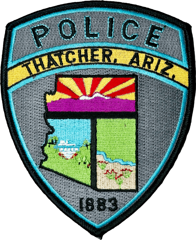 An image of a patch from Thatcher Police