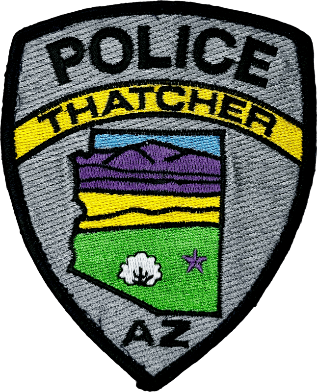 An image of a patch from Thatcher Police