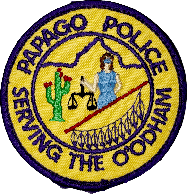 An image of a patch from Tohono O'odham (Papago) Police