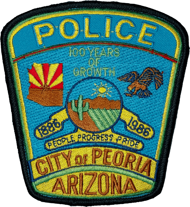 An image of a patch from Peoria Police