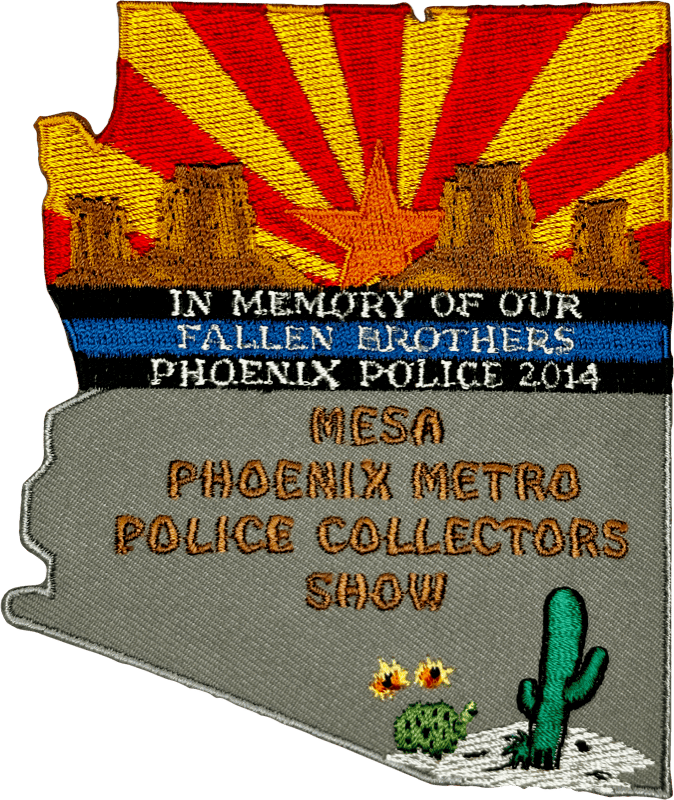 An image of a patch from Mesa Phoenix Police Collectors Show