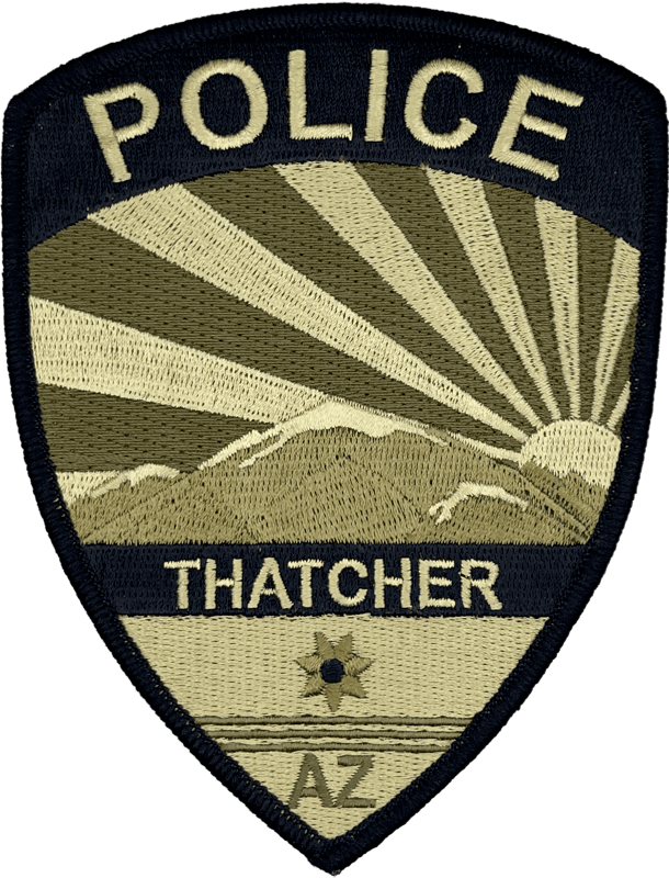 An image of a patch from Thatcher Police