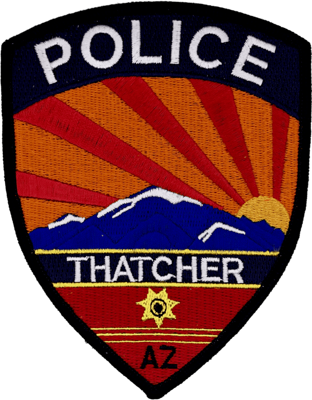 An image of a patch from Thatcher Police