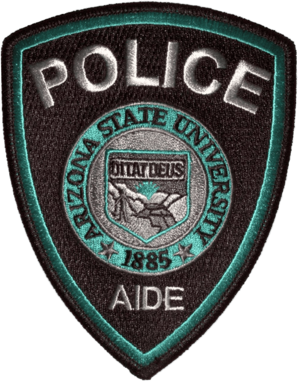 An image of a patch from Arizona State University Police