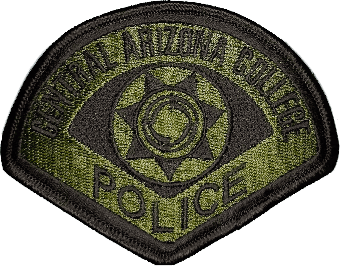 An image of a patch from Central Arizona College Police