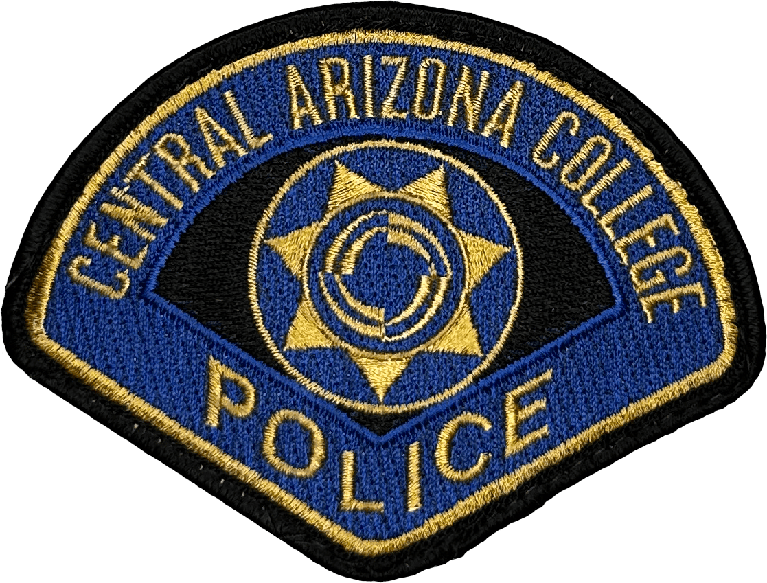 An image of a patch from Central Arizona College Police