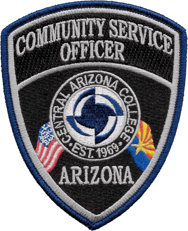 An image of a patch from Central Arizona College Police