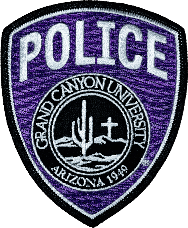 An image of a patch from Grand Canyon University Police