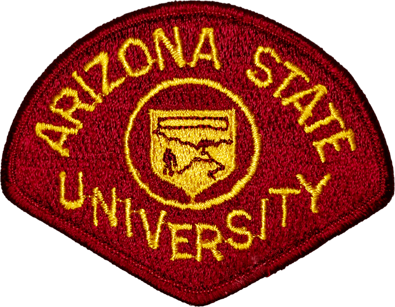 An image of a patch from Arizona State University Police